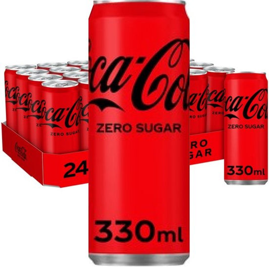 Coca Cola Zero Sleek Blik 24x330ml